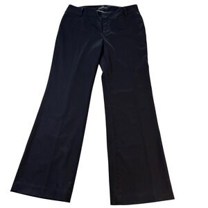 Eddie Bauer Blakely Fit Navy Blue Wool Blend Wide Leg Dress Pants Womens 12